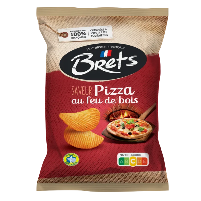 Wood-Fired Pizza Flavored Wavy Brets Chips