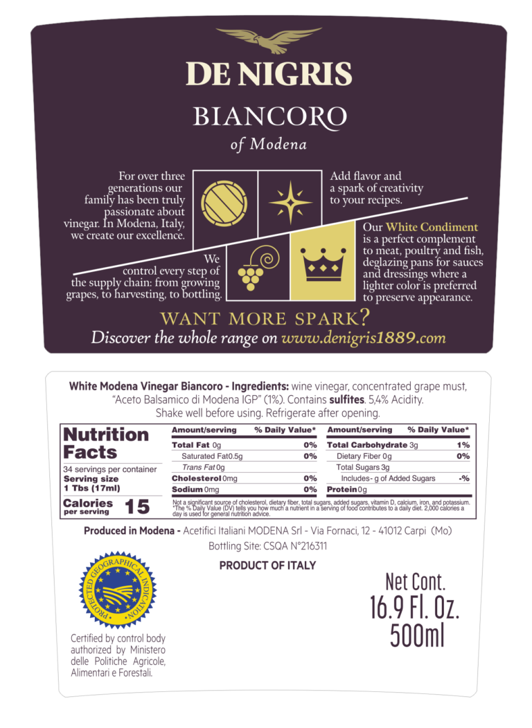 Biancoro Sweet Wine Vinegar