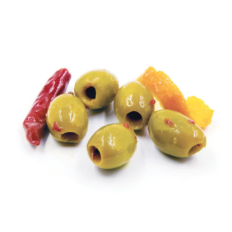 Tangerine and Chili Olives