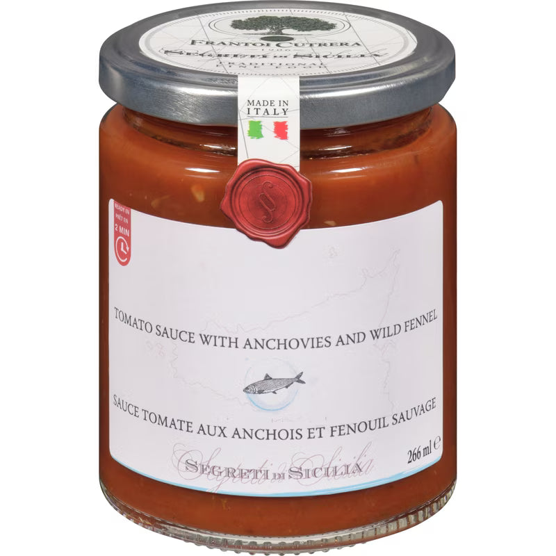 Frantoi Cutrera Segreti Di Sicilia Tomato Sauce With Anchovies And Wild Fennel 266 ml