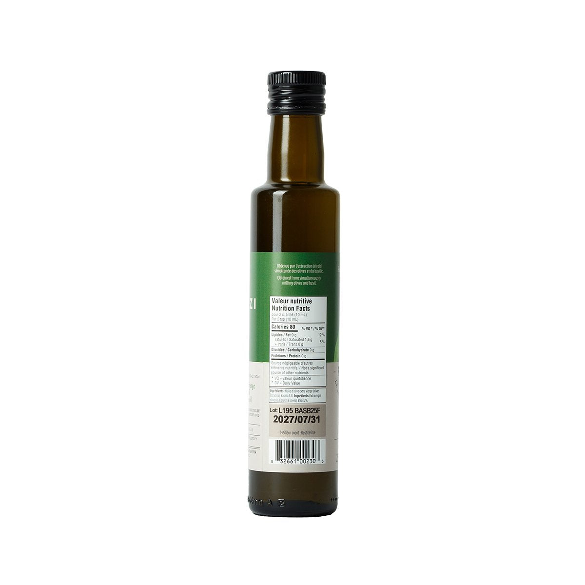 Basil extra-virgin olive oil