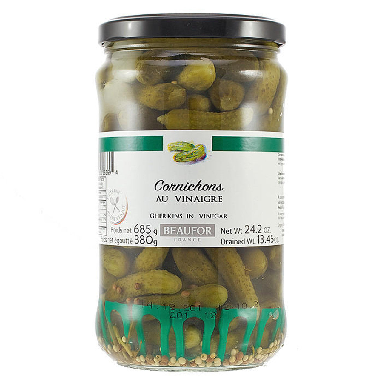 BEAUFOR Cornichons au Vinaigre, 685g