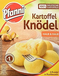 Pfanni 6 Half Raw & Half Cooked Potato Dumplings in Cooking Bags (Kartoffel Knoedel Halb und Halb) 200g