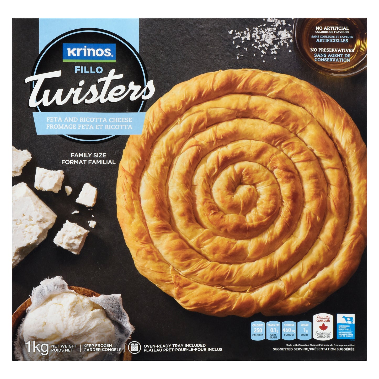 Krinos Cheese Fillo Twisters 1 kg (frozen)