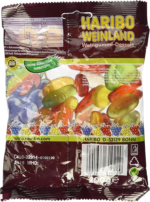 Haribo Weinland Gummi Candy / 200g / 7.1oz.