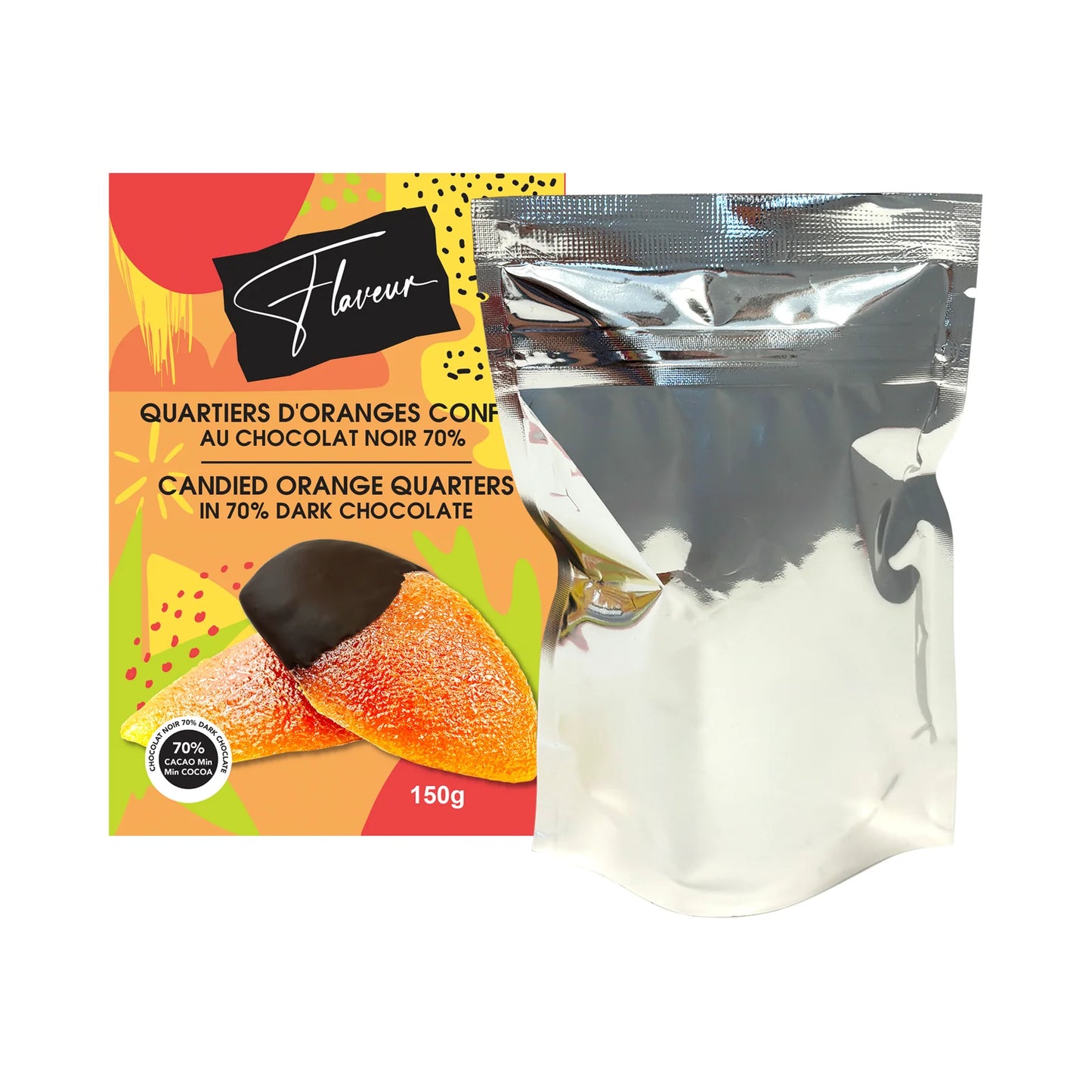 Candied Orange Quarters in 70% Dark Chocolate