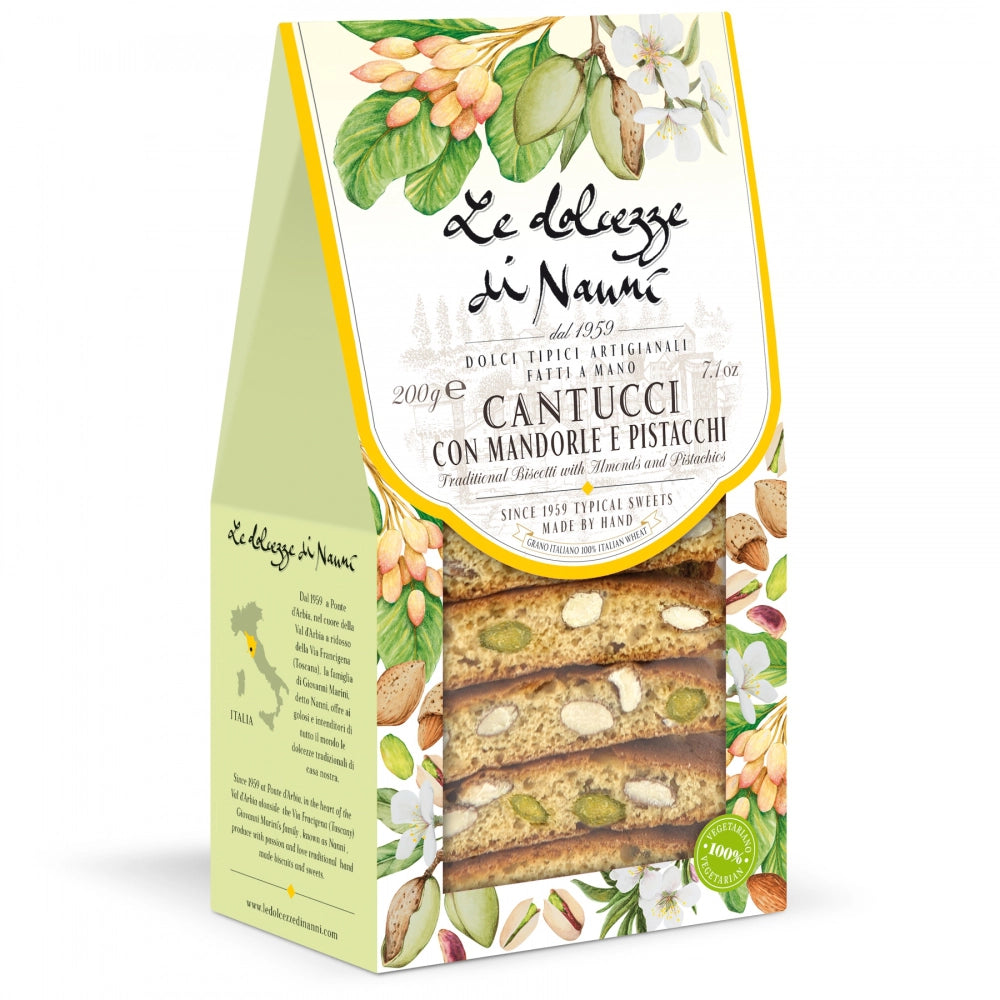 Traditional Biscotti with Almonds and Pistachios