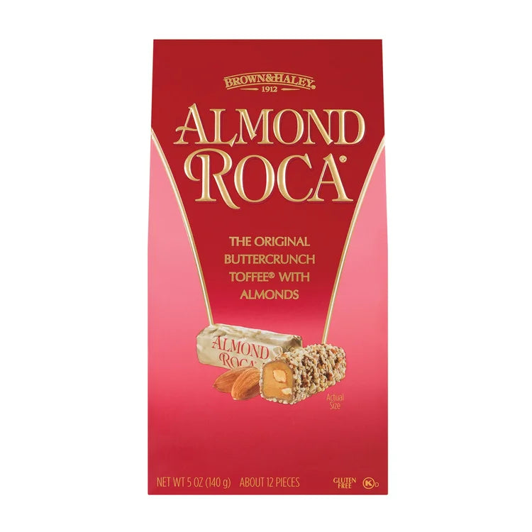 Almond Rocca Gift Box 5 oz Almond ROCA Stand-Up Box – GRECOS