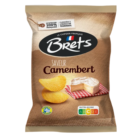 Camembert-flavored wavy Brets potato chips