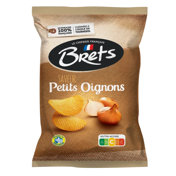 Brets wavy potato chips with scallion flavor