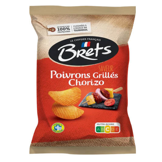 Ribbed Brets Chips with Roasted Pepper and Chorizo Flavor