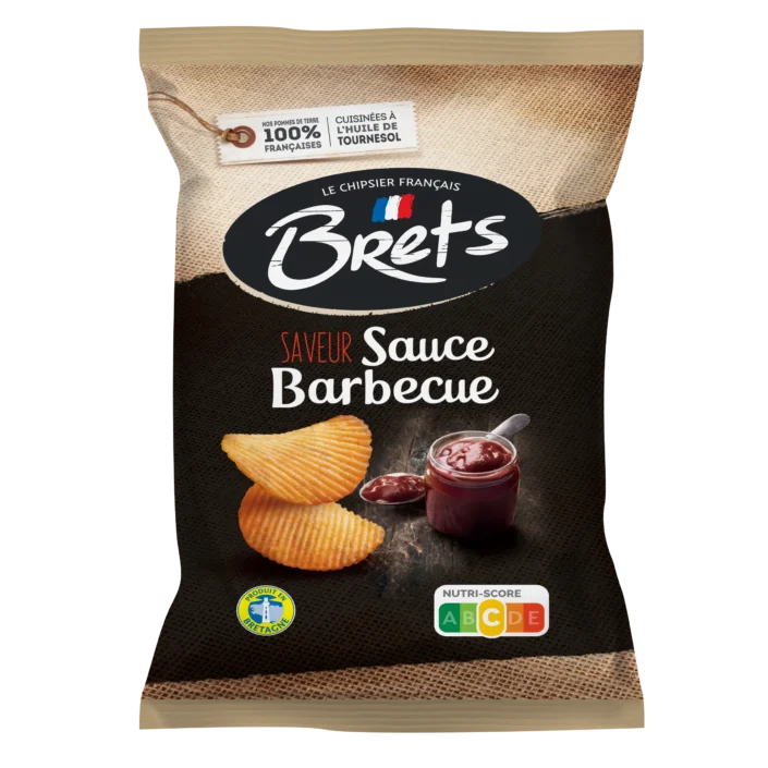Brets Wavy Chips with Barbecue Sauce Flavor