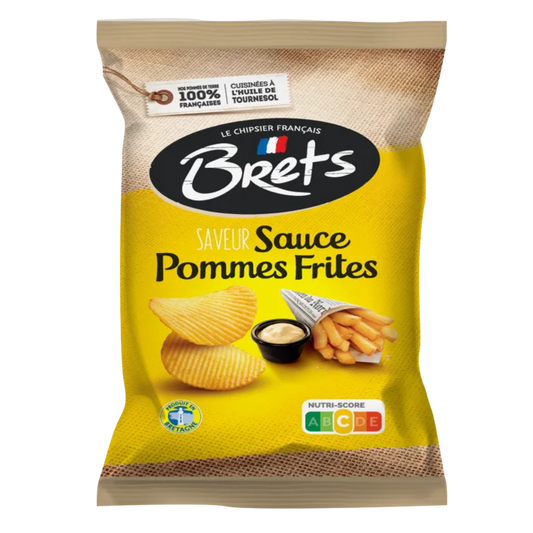 Brets wavy potato chips with French fry sauce flavor