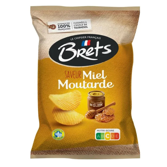 Brets wavy potato chips, honey mustard flavor