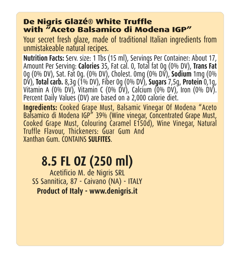 Savory Glazè – White Truffle with Balsamic Vinegar of Modena