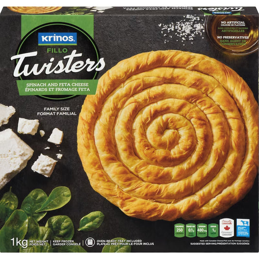 Fillo Twisters, Spinach & Feta Cheese, 1kg