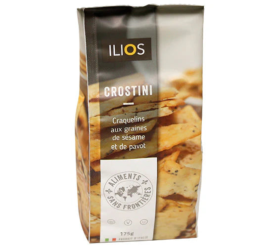 Ilios Crostini Sesame and Poppy Seed Crackers Product of Italy 175g