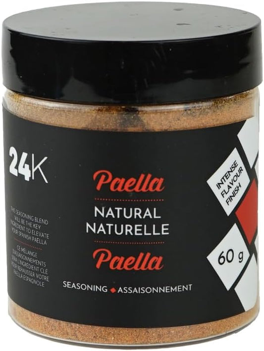 24K Paella Seasoning with Saffron - 60g | All , Spanish Cuisine, Prepare Gourmet Restaurant Quality Paella at Home