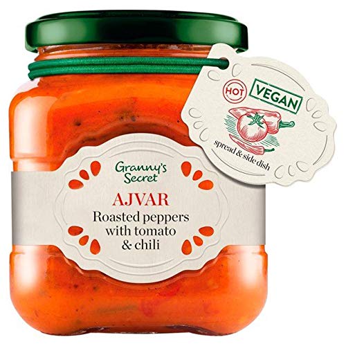 Granny's Secret Ajvar Hot Roasted Red Pepper with Tomato and Spices 200g