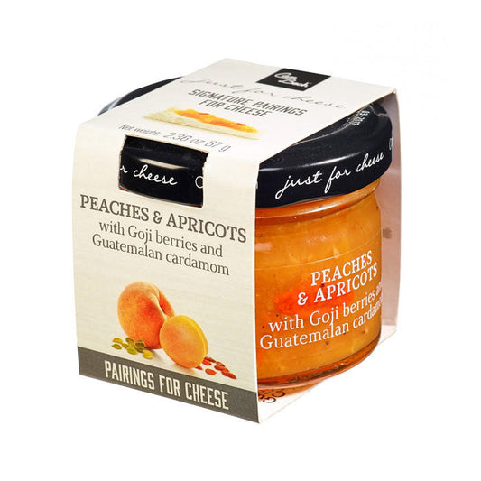 JUST FOR CHEESE Peaches Apricots - Goji Berries+Cardamom Sweet Sauce, 67g
