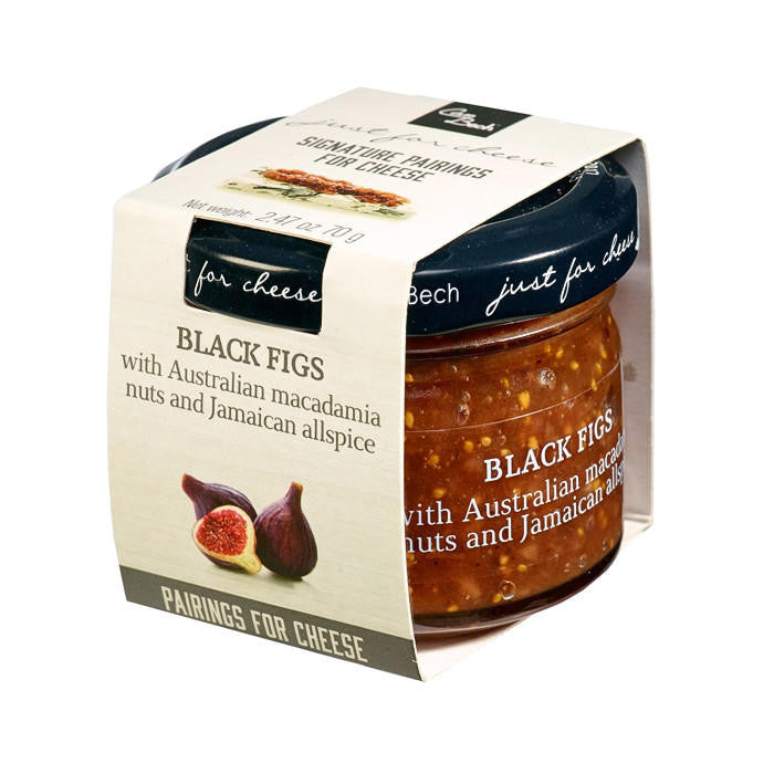 JUST FOR CHEESE Black Figs - Macadamia Nuts+Allspice Sweet Sauce, 32g