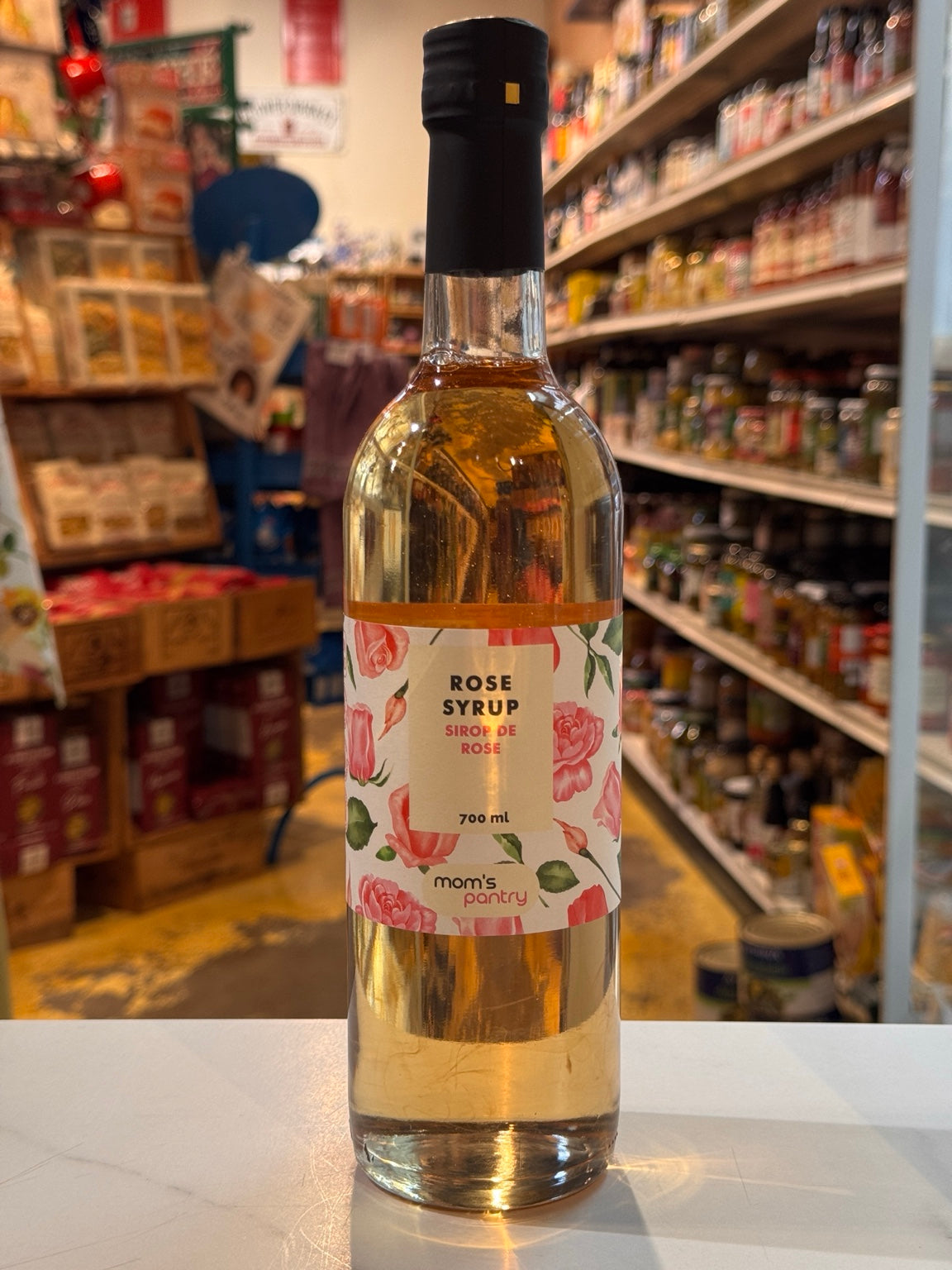 Mom’s Pantry Rose Syrup – 700ml | Floral Sweet Syrup