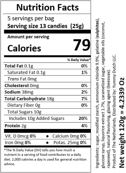 Venco Dubbel Zout I Double Salt Licorice the Dutch Classic I 120g 4.23 ounce