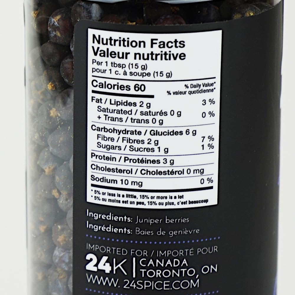 24K Whole Juniper Berries - 110g (3.9oz) | Flavour Meat & Game Dishes