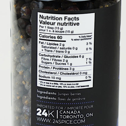 24K Whole Juniper Berries - 110g (3.9oz) | Flavour Meat & Game Dishes