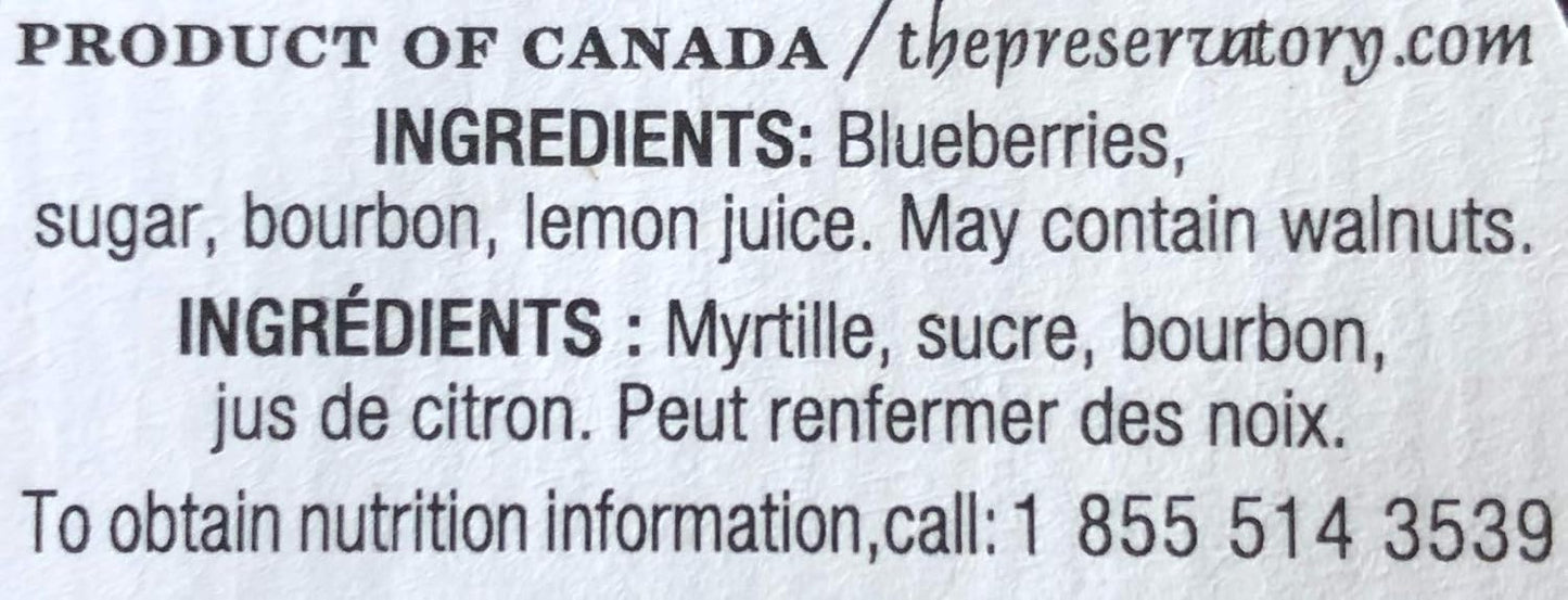 Preservatory Jam Blueberry & Bourbon, 110 gram