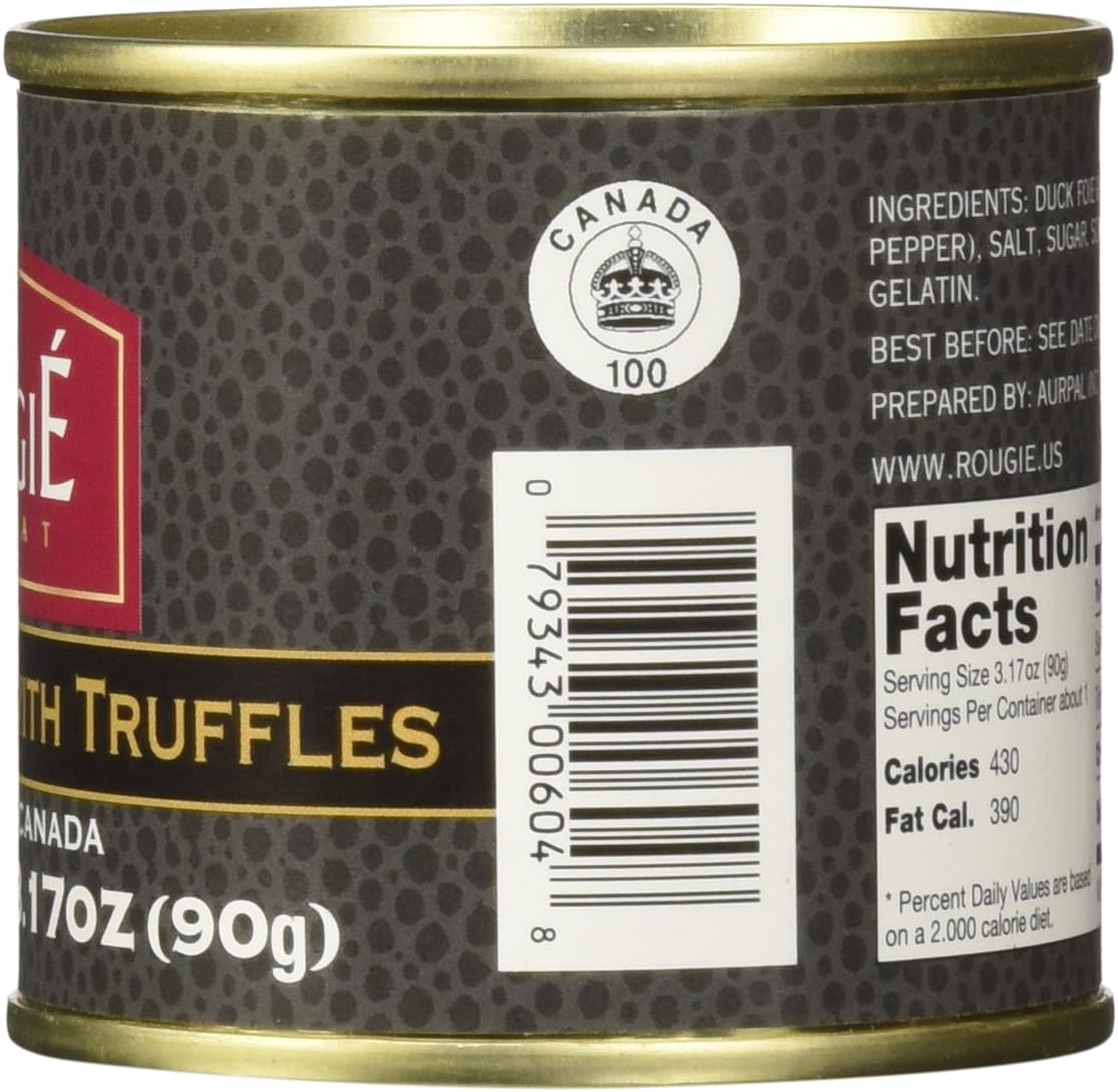 Rougie Foie Gras with Truffles Fully Cooked, 3.17 oz