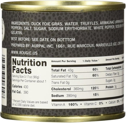 Rougie Foie Gras with Truffles Fully Cooked, 3.17 oz