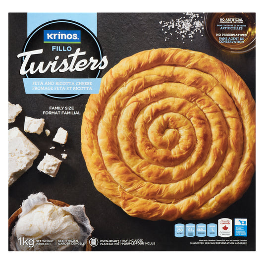 Krinos Cheese Fillo Twisters 1 kg (frozen)
