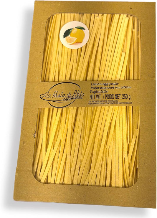 La Pasta di Aldo – Lemon Egg Tagliatelle 250g | Italian Gourmet Artisan Pasta | Slow-Dried for Perfect Texture | Premium Quality, Made in Italy