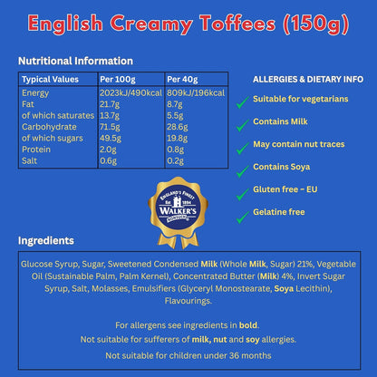 Walker's English Creamy Toffees 150g