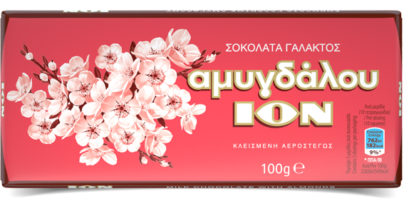 ION Amigdalou Milk Chocolate - 100g