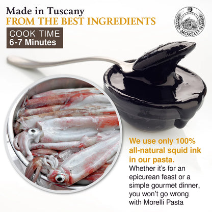 Organic Linguine Pasta with Squid Ink 8.8oz/250g