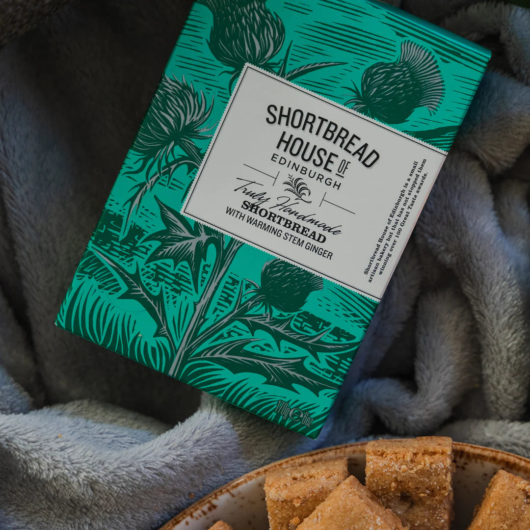 170g Box of Truly Handmade Shortbread Fingers with Warming Stem Ginger