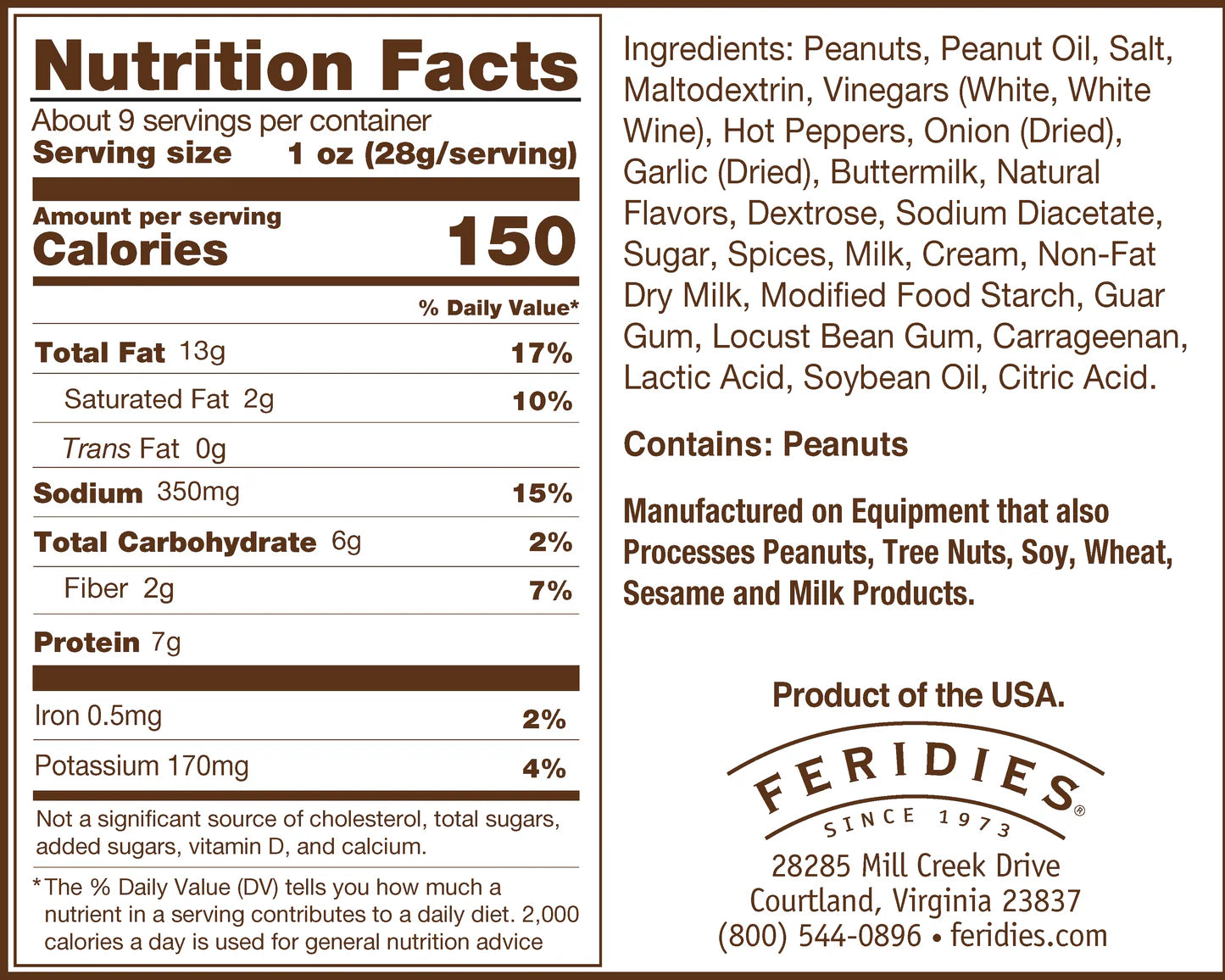 9oz Dill Pickle Virginia Peanuts