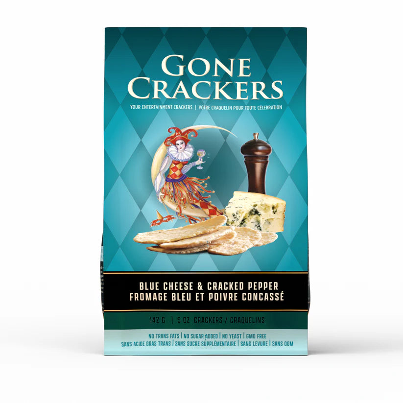 Blue Cheese & Cracked Pepper Crackers