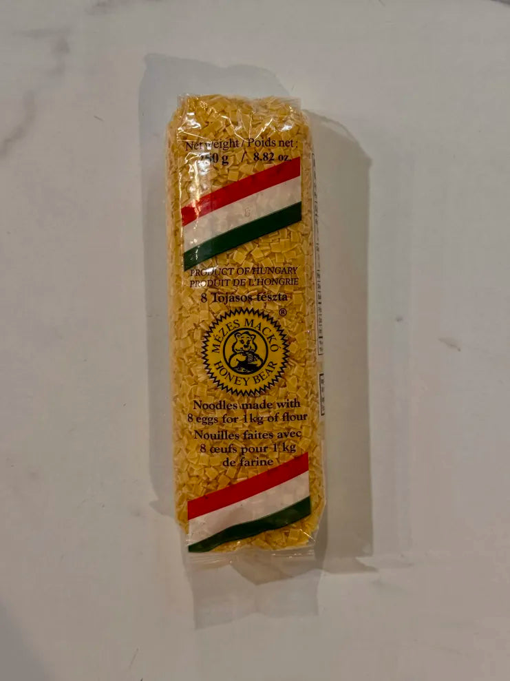 Hungarian Honey Bear Noodles, Small Sqaures