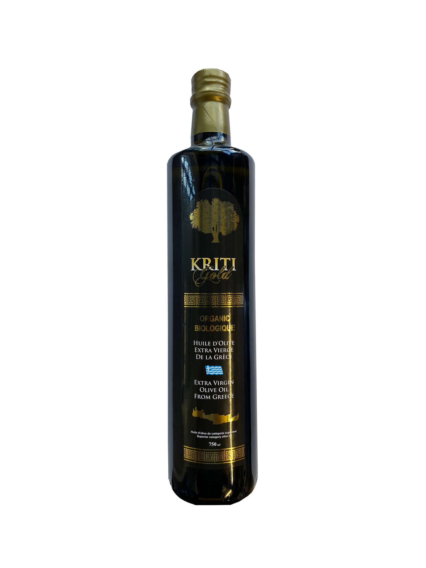 KRITI GOLD ORGANIC EXTRA VIRGIN OLIVE OIL 750 ML