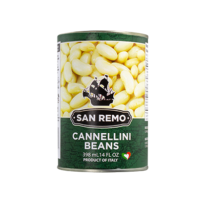 SAN REMO CANNELLINI BEANS E/O 14OZ