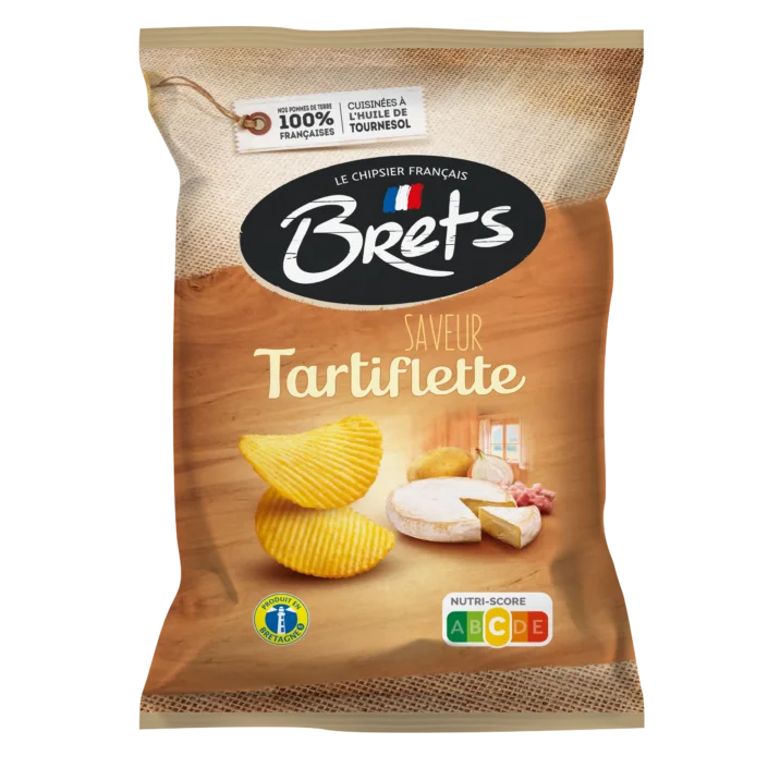 Tartiflette-flavored wavy Brets chips