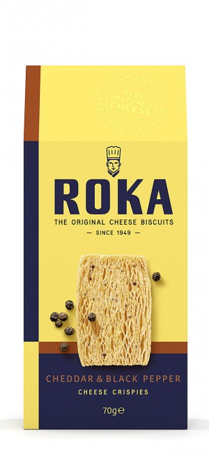 ROKA Cheese Crispies Cheddar Cheese with Black Pepper 70g