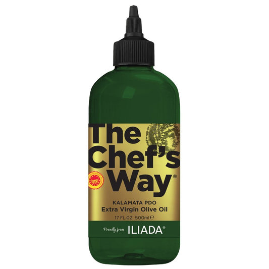 The Chef's Way Extra Virgin Olive Oil Kalamata PDO Squeeze Bottle