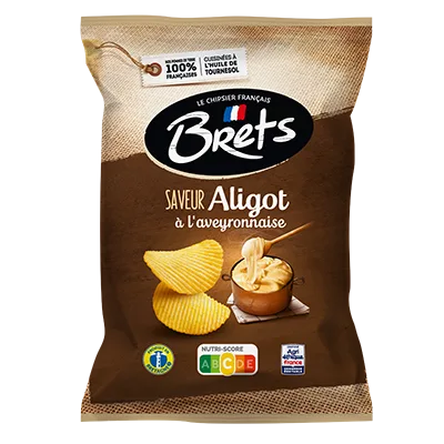 Corrugated Brets chips with Aligot Aveyron-style flavor
