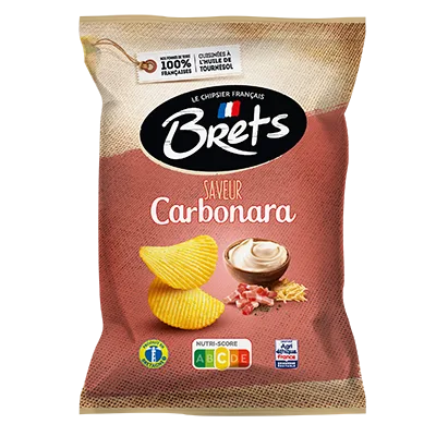 Brets wavy Carbonara flavor chips