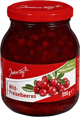 Jeden Tag Wildpreiselbeeren 390g