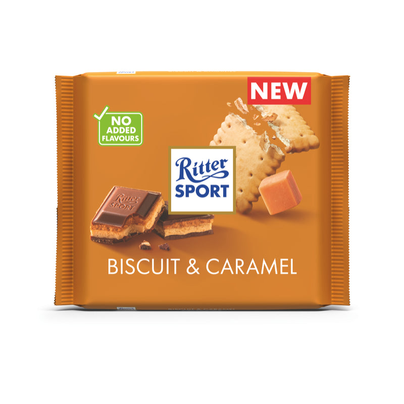 Ritter Sport Biscuit & Caramel Chocolate Bar - 100g